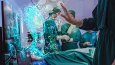 Doctor with hologram